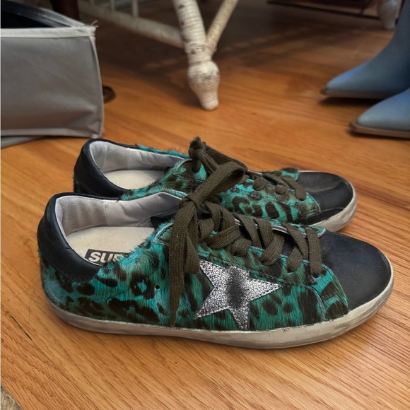 Golden goose calf hair leopard superstar sneakers - Picture 3 of 5